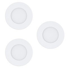 EGLO - Set of 3x Fueva-Z Recessed Lights, White Ø8.5 - TW - Zigbee, Bluetooth