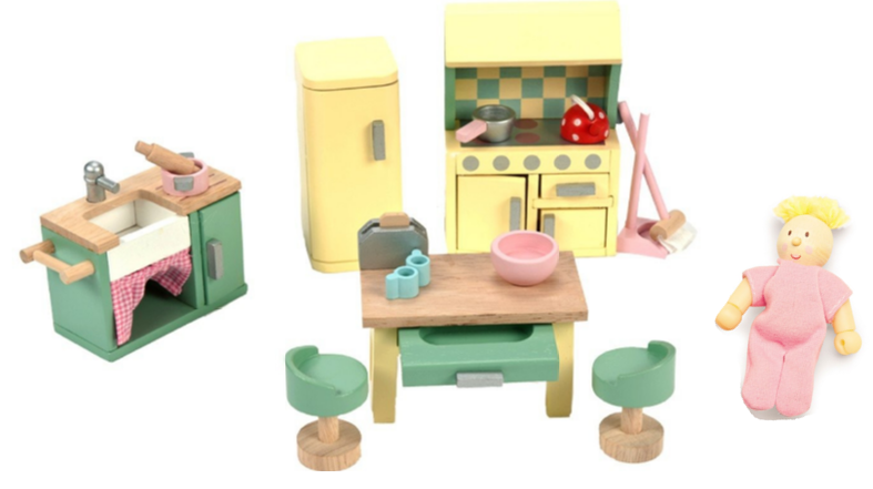 Le Toy Van - Daisylane Kitchen and Budkin and Lalababy Doll - (LP054 + LME059) - Leker