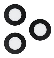 EGLO - Set of 3x Fueva-Z recessed black Ø8.5 - TW - Zigbee, Bluetooth