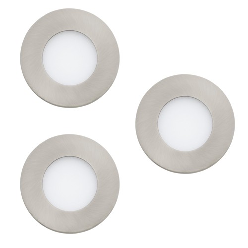 EGLO Fueva-Z Smarta Infällda Spotlights – 3x Ø8,5 cm – Borstat Stål – Zigbee & Bluetooth