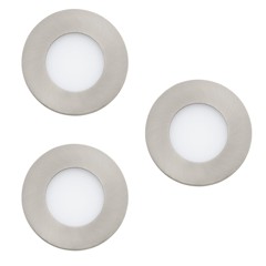 EGLO - Set med 3x Fueva-Z infällda borstat stål Ø8,5 - TW - Zigbee, Bluetooth