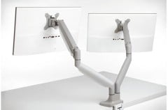 Kensington - SmartFit One-Touch Monitor arm Dual - Light grey