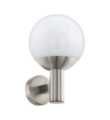 EGLO - Nisia-Z outdoor wall lamp stainless steel and white - RGB + TW - Zigbee, Bluetooth