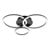 EGLO - Paranday-Z ceiling lamp w/circles black 54.5x44.5 - TW - Zigbee, Bluetooth thumbnail-1