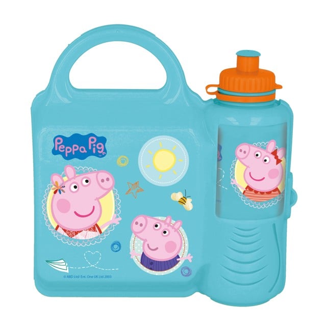 Stor - Lunchbox & Water Bottle - Peppa Pig (13972)