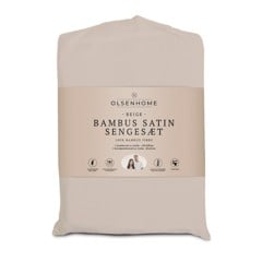 Olsen Home - Bambus satin sengetøj 140x200cm - Beige