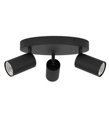 EGLO - Telimbela-Z spot rondel zwart - RGB + TW - Zigbee, Bluetooth