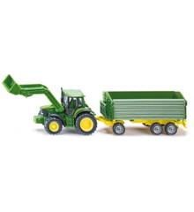 Siku - 1:87 John Deere m Frontlæsser og Trailer