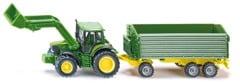 Siku - 1:87 John Deere m Frontlæsser og Trailer