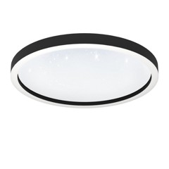 EGLO - Montemorelos-Z plafondlamp zwart met kristaleffect Ø57 - RGB + TW - Zigbee, Bluetooth