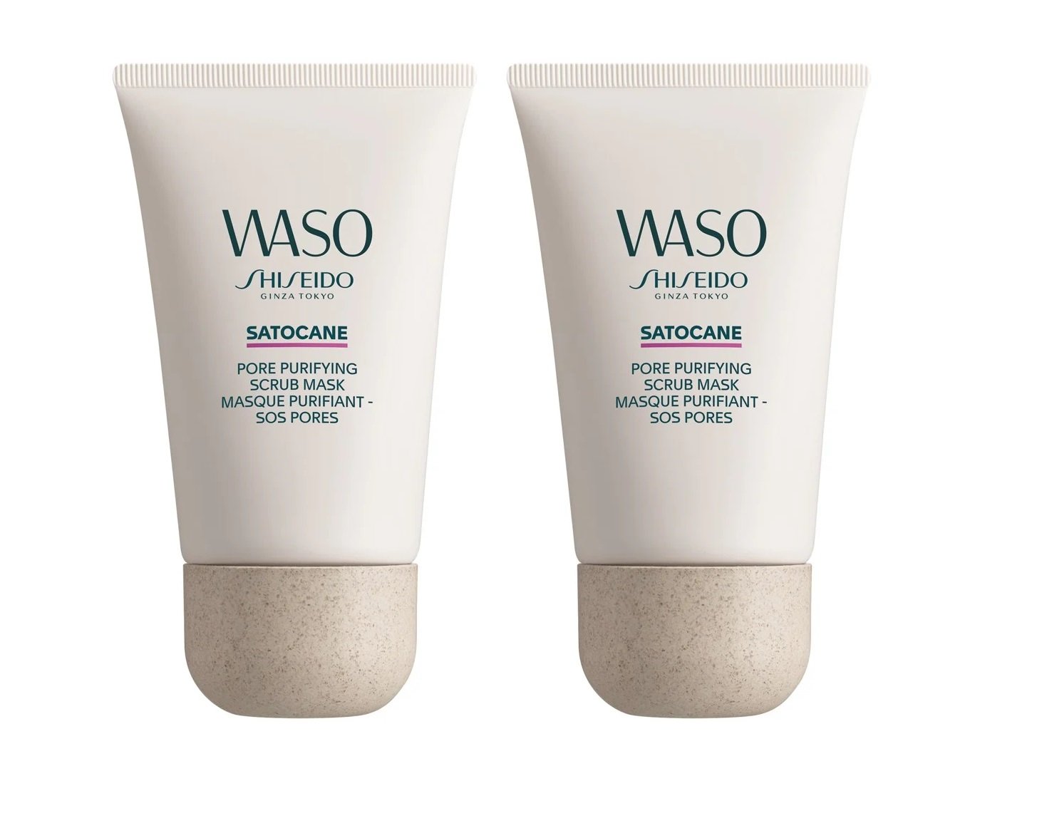 Shiseido - 2 x Waso Satocane Pore Purifying Scrub Mask 80 ml - Skjønnhet