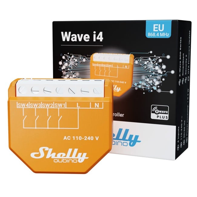 Shelly-Qubino-Wave-i4 Smart Home Solution