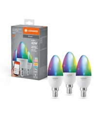 Ledvance - SMART+ WiFi 230V E14 RGBW Lampen Drievoudig Pakket