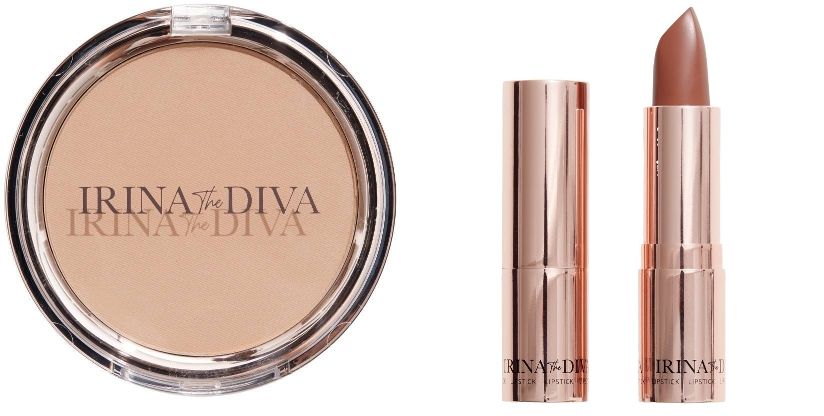 Irina The Diva - Lipstick 002 JUNGLE DIVA + Filter Matte Bronzing Powder  Natural Beauty 001