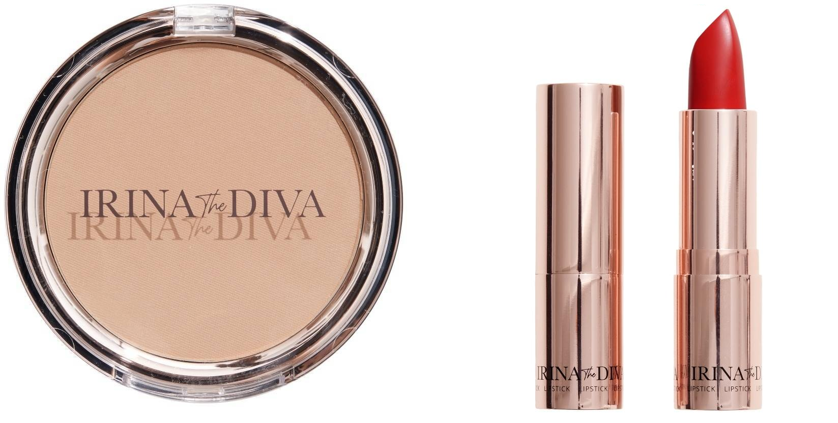 Irina The Diva - Lipstick 004 MRS. OLSEN + Filter Matte Bronzing Powder Natural Beauty 001 - Skjønnhet