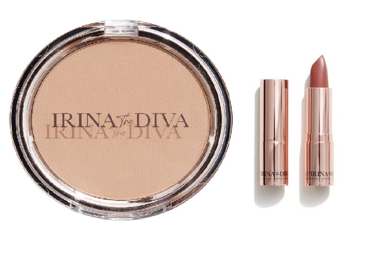Irina The Diva - Lipstick 005 NATURAL + Filter Matte Bronzing Powder Natural Beauty 001 - Skjønnhet