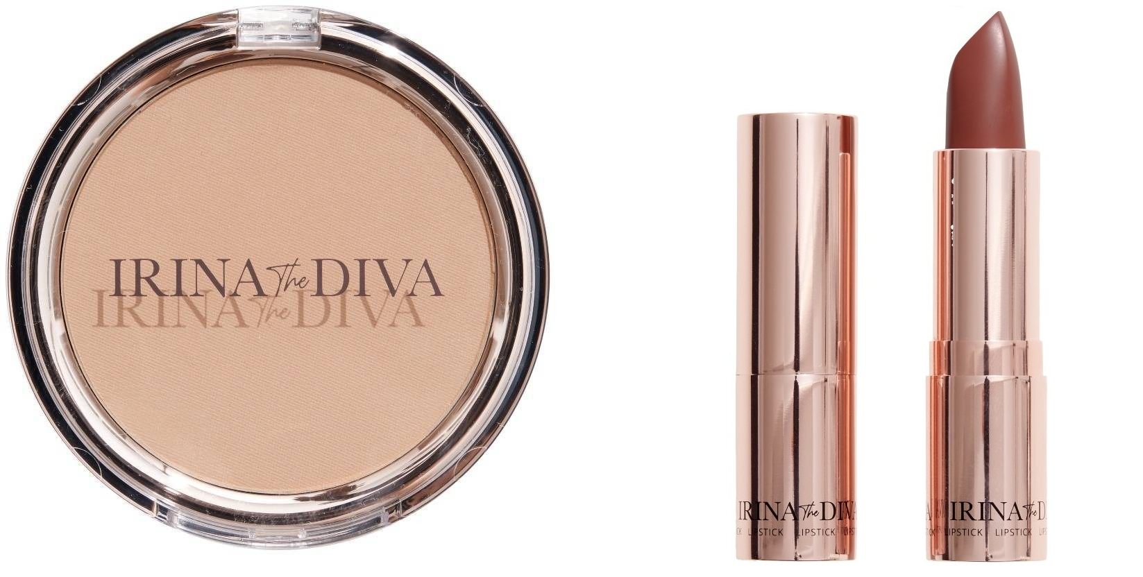 Irina The Diva - Lipstick 006 WITCH KISS + Filter Matte Bronzing Powder Natural Beauty 001 - Skjønnhet