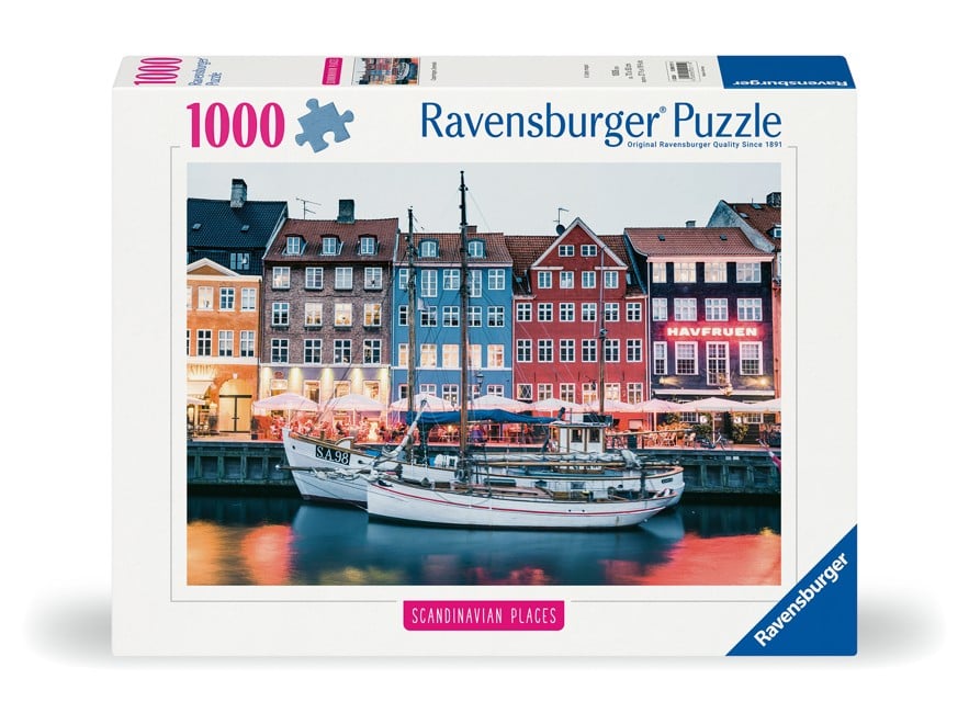 Ravensburger - Puslespil Scandinavian Copenhagen Denmark 1000 brikker