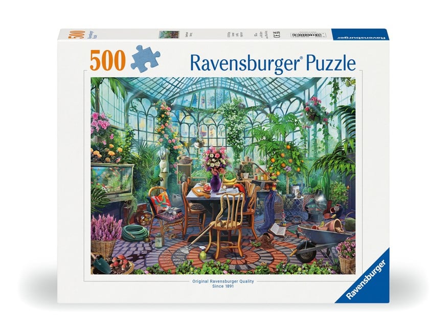 Ravensburger - Puslespil Greenhouse Mornings 500 brikker