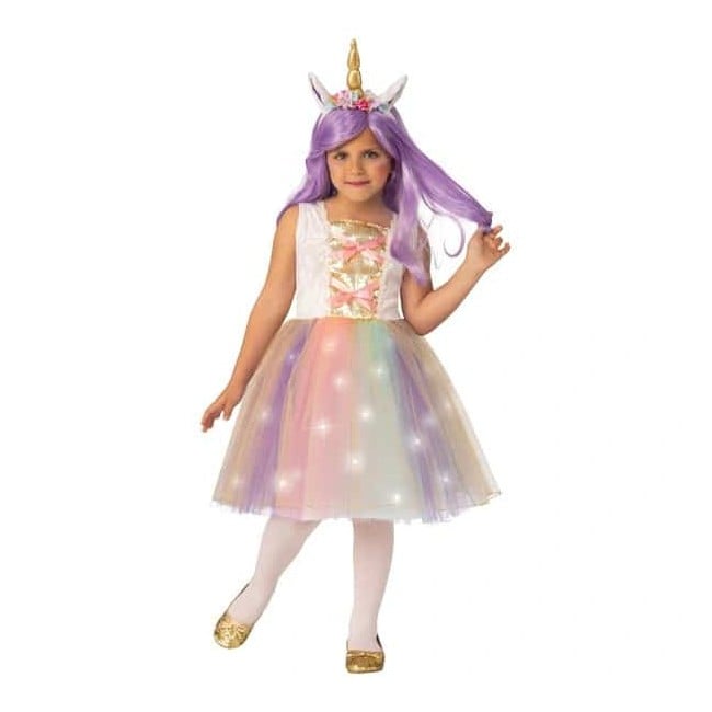 Rubies - Bright Unicorn dress and headband (5-7 years)