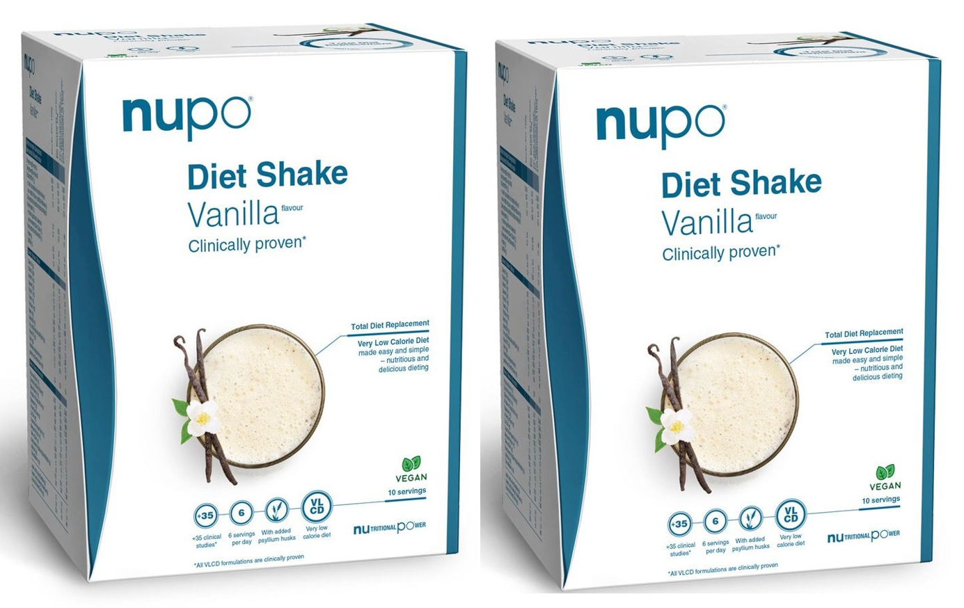 Nupo - 2 x Diet Shake Vanilla Vegan 10 Portioner - Helse og personlig pleie