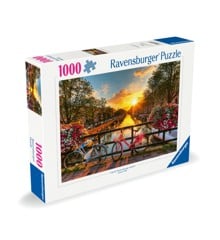 Ravensburger - Puslespil Bicycles In Amsterdam 1000 brikker