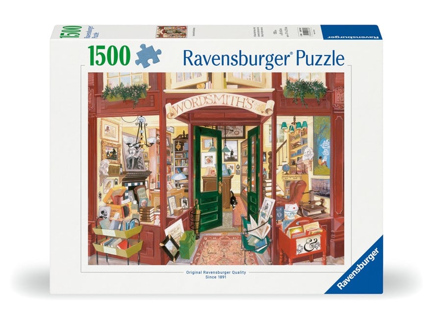 Ravensburger - Puslespil Wordsmith's Bookshop 1500 brikker