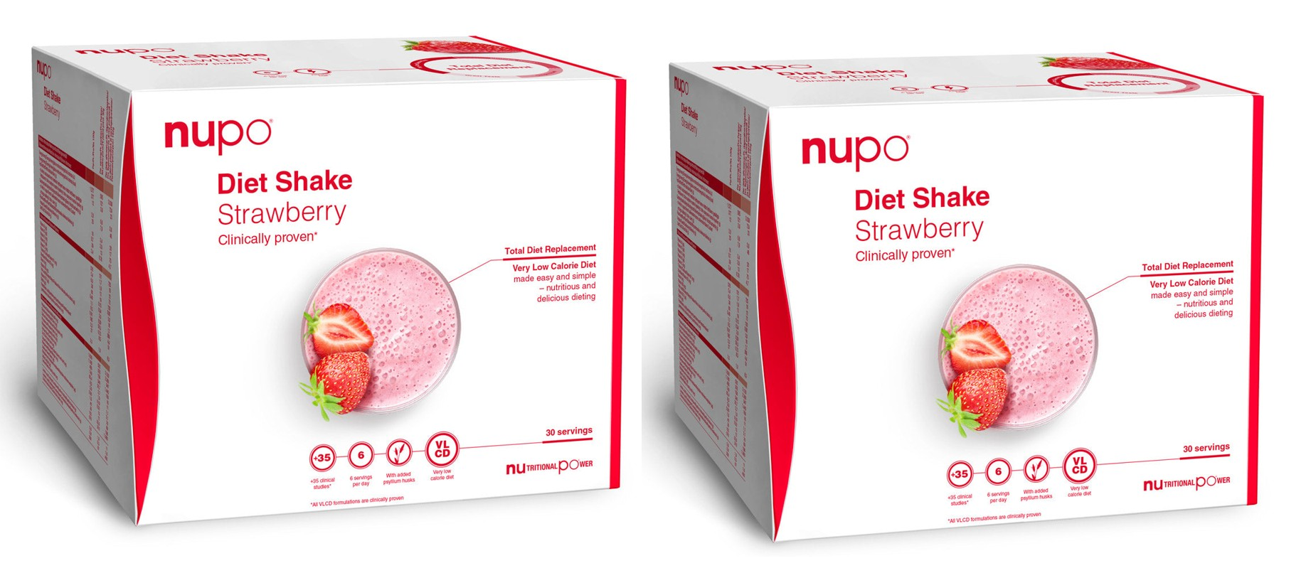 Nupo - 2 x Diet Shake Strawberry 30 Portioner - Helse og personlig pleie