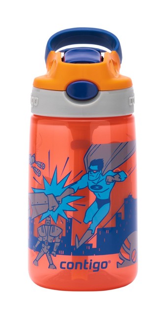 Contigo - Gizmo Flip Kids Drikkedunk 420ml - Nectarine Superhero