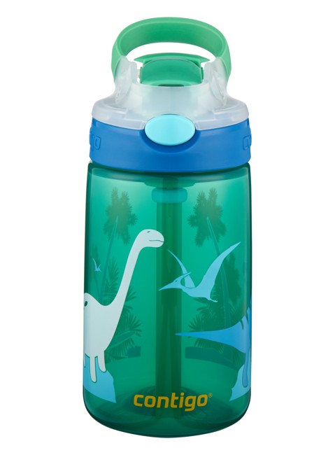 Contigo - Gizmo Flip Kids Drikkedunk 420ml - Jungle Green Dino