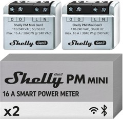 Shelly - PM Mini Gen3 (Dobbelt Pakke) - Kompakt Kraft til Dit Smarte Hjem