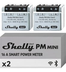 Shelly - PM Mini Gen3 (Dobbeltpakke) - Kompakt Kraft for Ditt Smarte Hjem