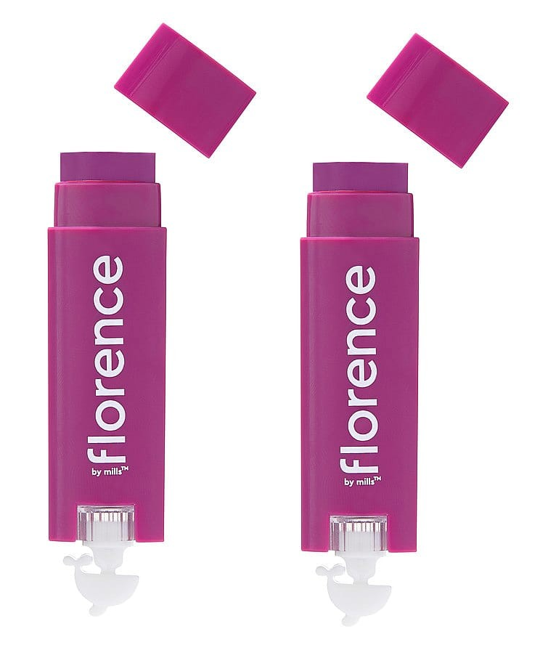 Florence by Mills - 2 x Oh Whale! Clear Lip Balm Dragon fruit and Grape Purple