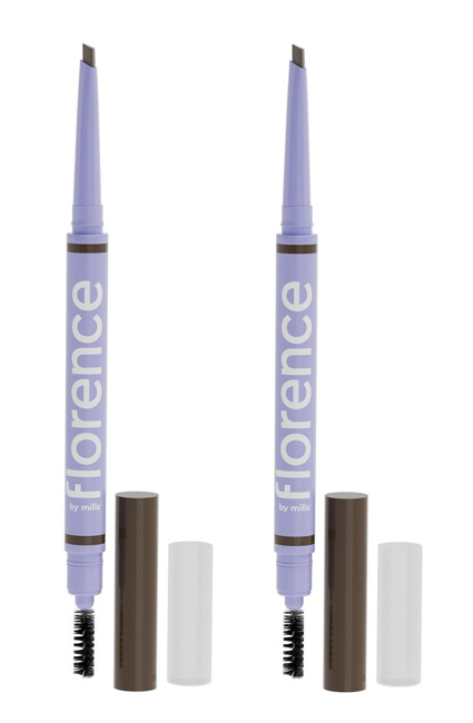 Florence by Mills - 2 x Tint N Tame Eyebrow Pencil With Spoolie Black brown