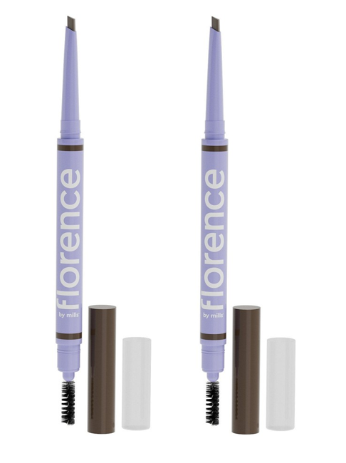 Florence by Mills - 2 x Tint N Tame Eyebrow Pencil With Spoolie Dark brown