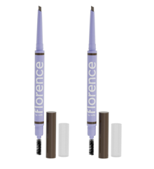 Florence by Mills - 2 x Tint N Tame Eyebrow Pencil With Spoolie Dark brown