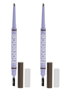 Florence by Mills - 2 x Tint N Tame Eyebrow Pencil With Spoolie Dark brown