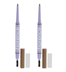 Florence by Mills - 2 x Tint N Tame Eyebrow Pencil With Spoolie Light brown