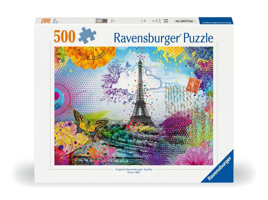 Ravensburger - Puslespil Postcard from Paris 500 brikker