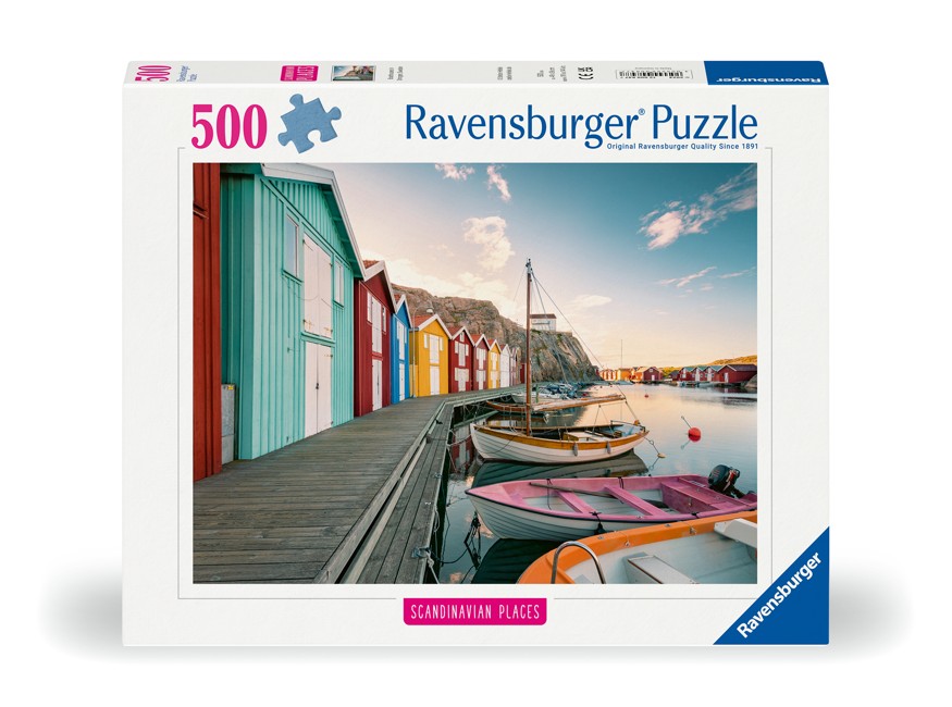 Ravensburger - Puslespil Boathouses In Smogen 500 brikker