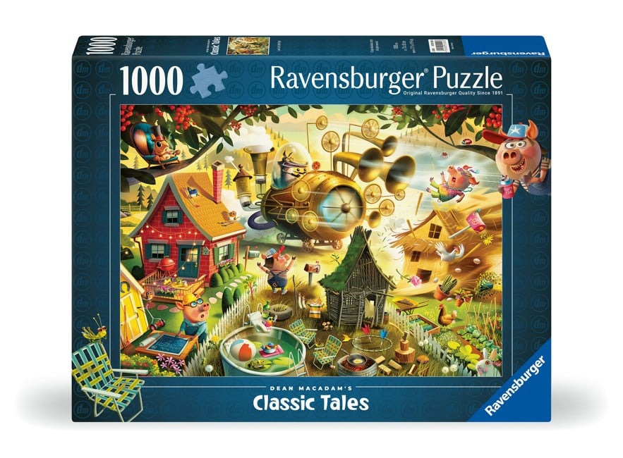 Ravensburger - Puslespil Look Out Little Pigs 1000 brikker