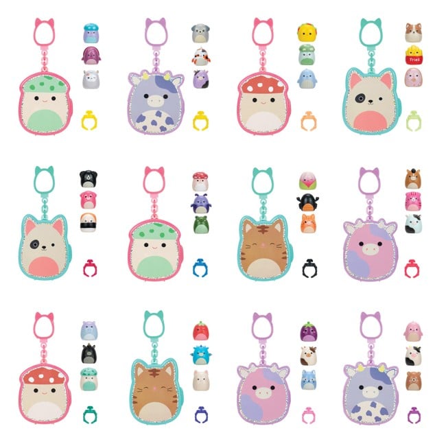 Squishalongs - 2,5 cm Keychain 4 Pack Asst (2420102)