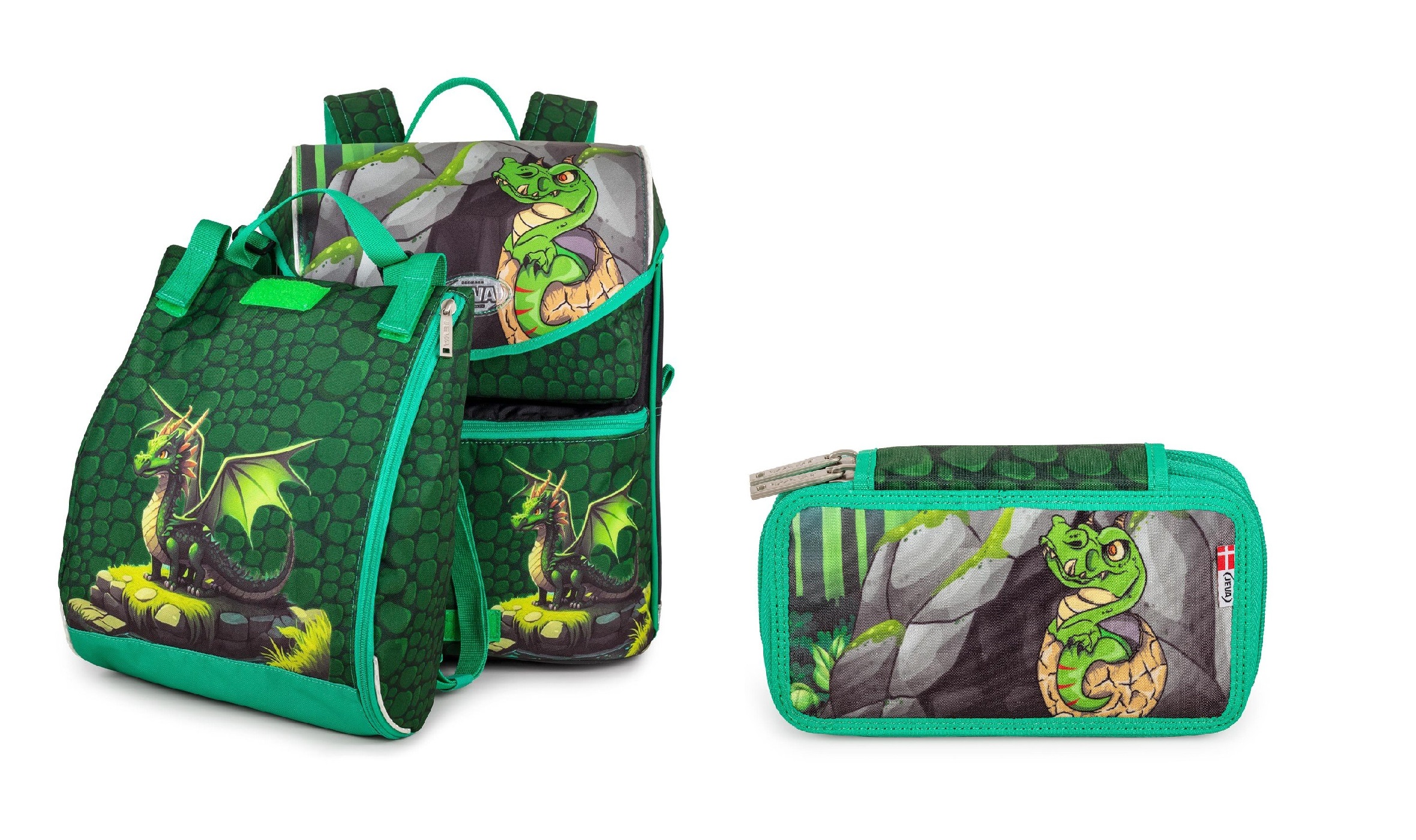 JEVA - Backpack set 3 pcs - Dragon Draco - Leker