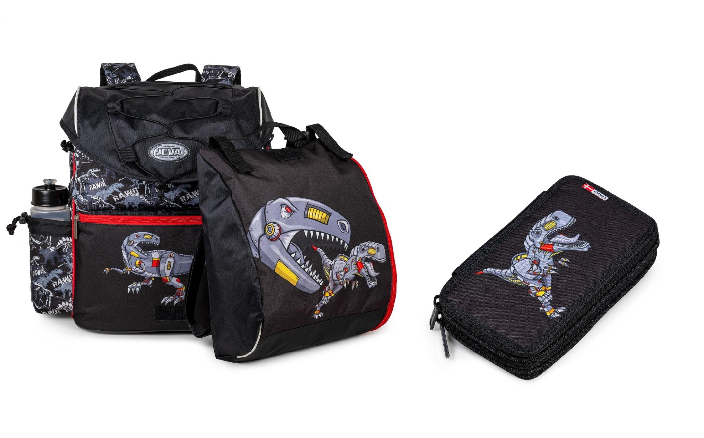 JEVA - Backpack set 3 pcs - Dinosaur Robot - Leker