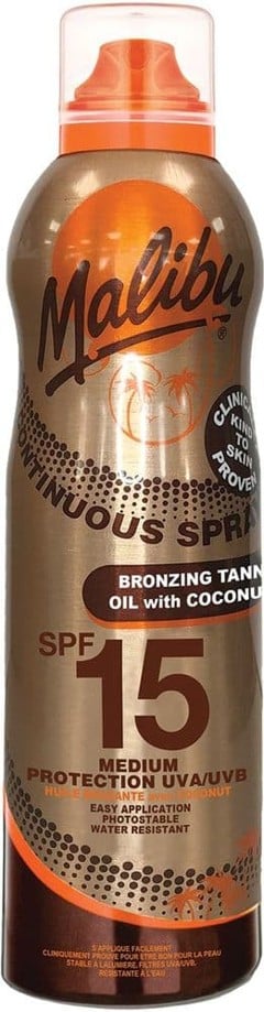 Malibu - SPF15 Bronzing Oil with Coconut Spray 175 ml