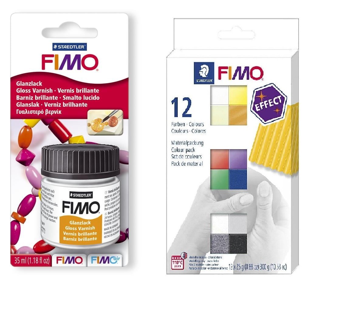 FIMO - Acces Gloss Lak 35ml & Effekt 12 Farver