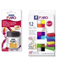 FIMO - Acces Gloss Lacquer 35ml &  Soft Set 12x25g Basic