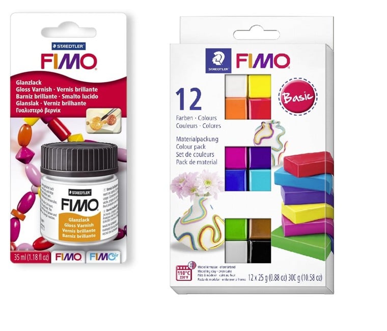 FIMO - Acces Gloss Lacquer 35ml &  Soft Set 12x25g Basic