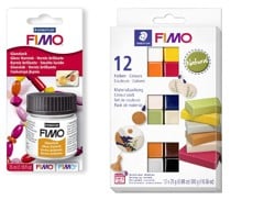 FIMO - Acces Gloss Lacquer 35ml &  Soft Set 12x25g Nature