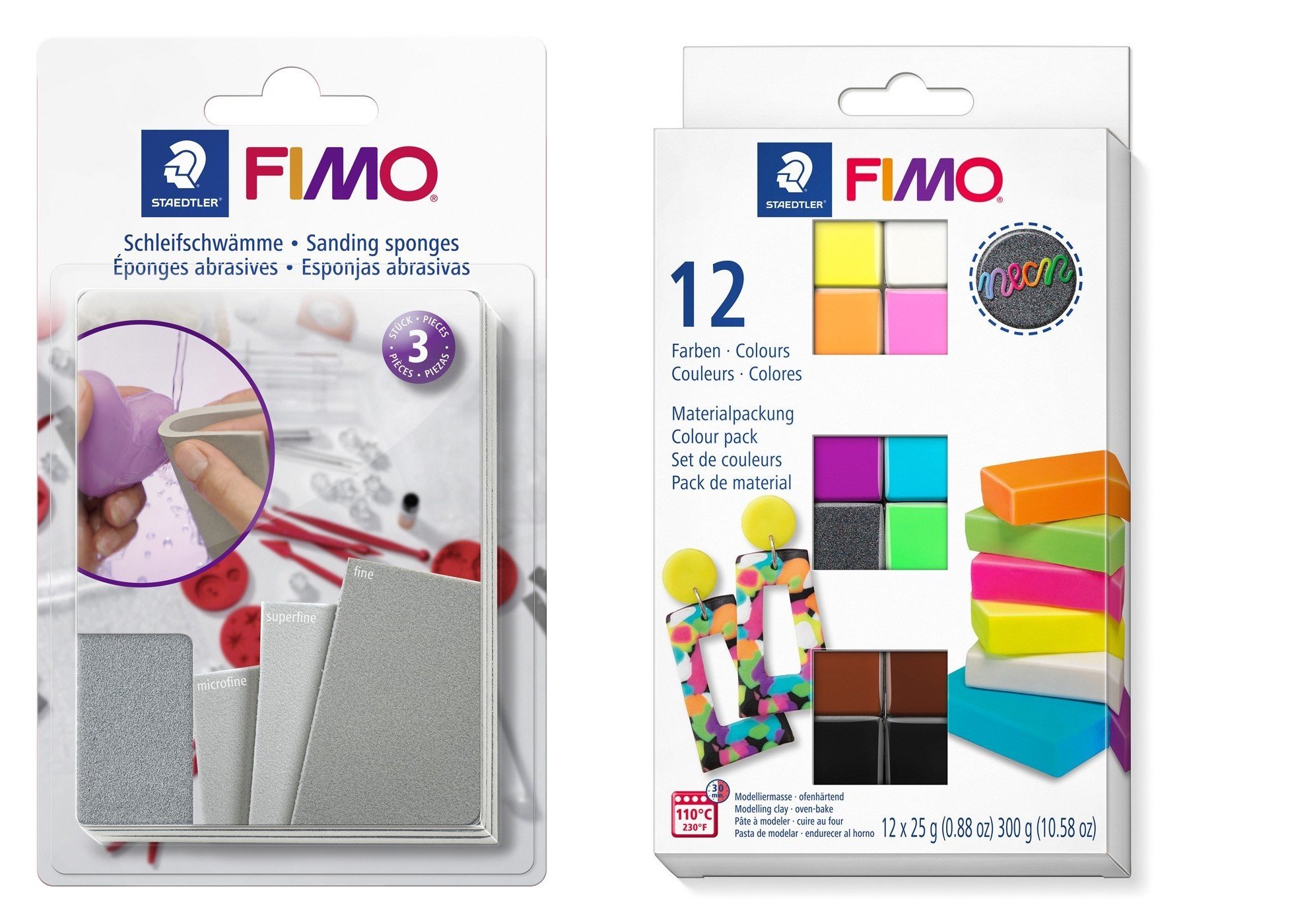 FIMO - Sanding and polishing set&Effect Set Neon - Leker